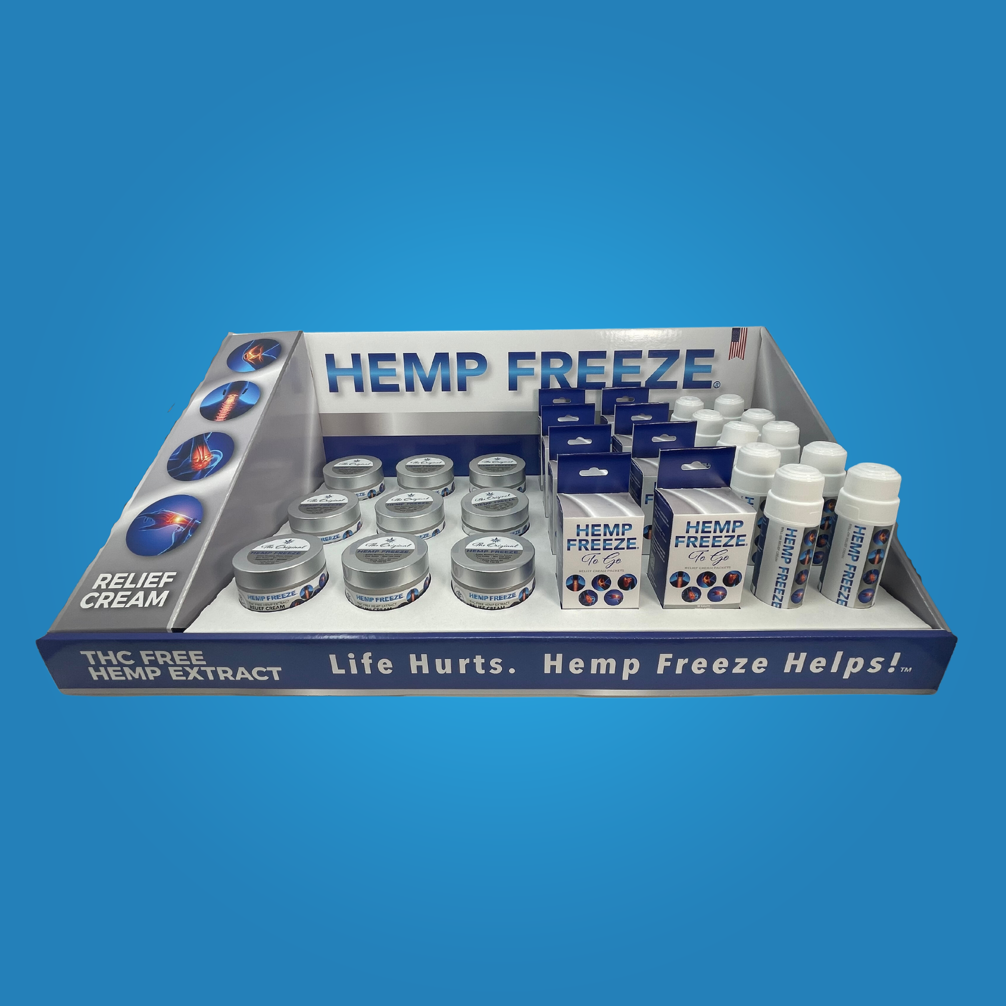 Hemp Freeze® Three Product Display Package